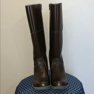 Brown Knee High Clarks Boots